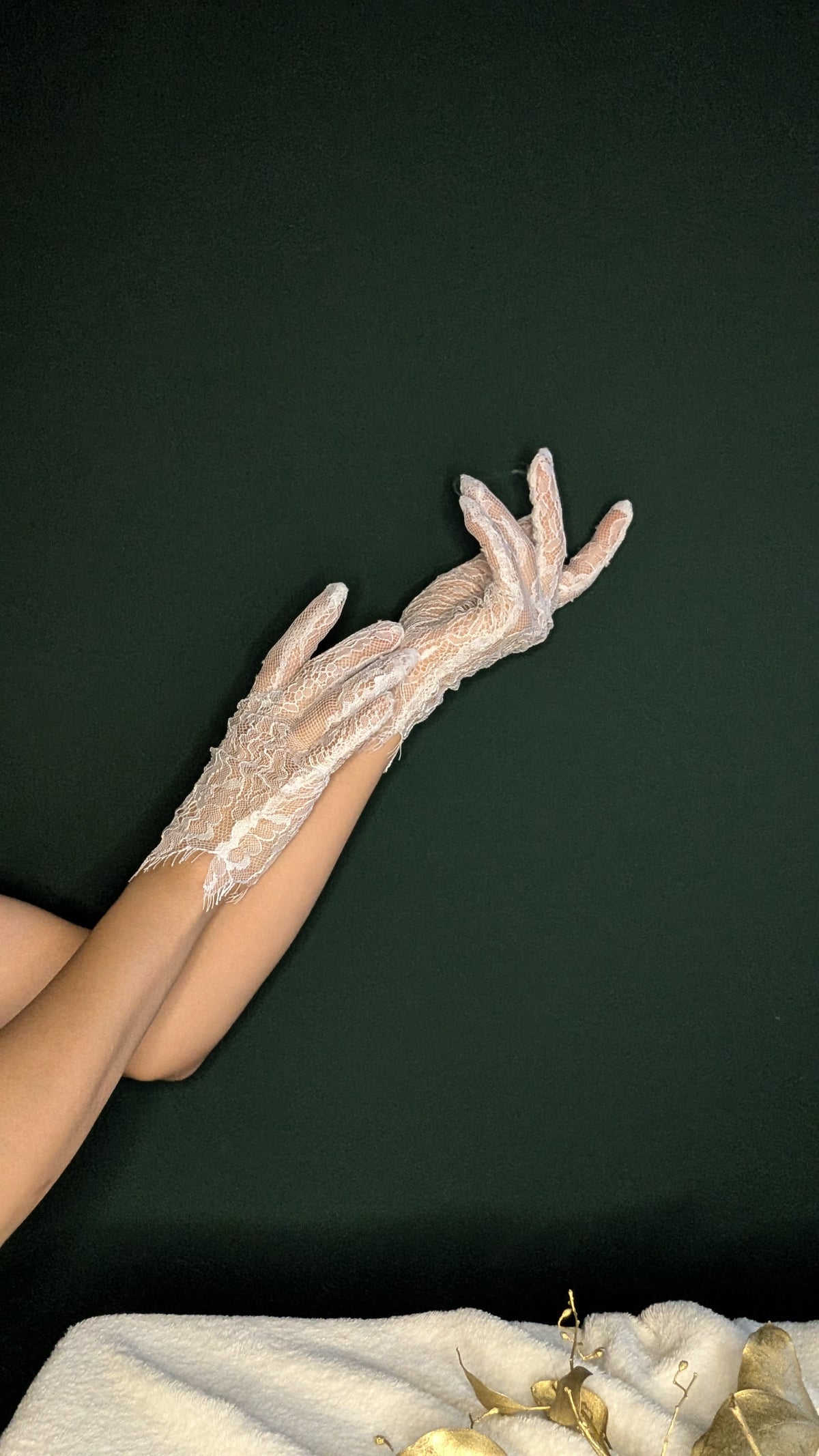 Kurze Handschuhe aus französischer Guipure-Spitze -Colette
